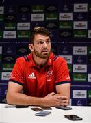 8 October 2018; Jean Kleyn during a Munster Rugby press conference at the University of Limerick in Limerick. Photo by Diarmuid Greene/Sportsfile