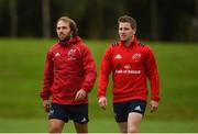 8 October 2018; Duncan Williams and Neil Cronin arrive for Munster Rugby squad training at the University of Limerick in Limerick. Photo by Diarmuid Greene/Sportsfile