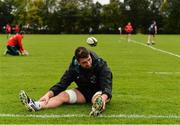 8 October 2018; Jean Kleyn stretches during Munster Rugby squad training at the University of Limerick in Limerick. Photo by Diarmuid Greene/Sportsfile