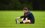 8 October 2018; Ronan O'Mahony stretches during Munster Rugby squad training at the University of Limerick in Limerick. Photo by Diarmuid Greene/Sportsfile