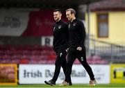 8 October 2018; Karl Sheppard, right, and Jimmy Keohane of Cork City inspect the pitch prior to the Irish Daily Mail FAI Cup Semi-Final Replay match between Cork City and Bohemians at Turner’s Cross in Cork. Photo by Harry Murphy/Sportsfile