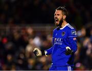 8 October 2018; Mark McNulty of Cork City celebrates at the final whistle following his side's victory during the Irish Daily Mail FAI Cup Semi-Final Replay match between Cork City and Bohemians at Turner’s Cross in Cork. Photo by Seb Daly/Sportsfile