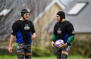 9 October 2018; Joe Maksymiw, left, and Ultan Dillane during Connacht Rugby squad training at The Sportsground in Galway. Photo by Sam Barnes/Sportsfile