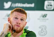 9 October 2018; James McClean during a Republic of Ireland press conference at the Aviva Stadium in Dublin. Photo by Seb Daly/Sportsfile