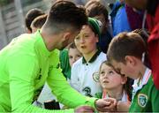 9 October 2018; Supporters with Sean Maguire following a Republic of Ireland training session at the Aviva Stadium in Dublin. Photo by Stephen McCarthy/Sportsfile