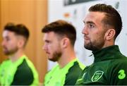 9 October 2018; Shane Duffy during a Republic of Ireland press conference at the Aviva Stadium in Dublin. Photo by Seb Daly/Sportsfile