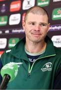9 October 2018; Connacht defence coach Peter Wilkins speaking during a Connacht Rugby press conference at The Sportsground in Galway. Photo by Sam Barnes/Sportsfile