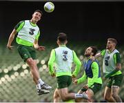 9 October 2018; Ciaran Clark during a Republic of Ireland training session at the Aviva Stadium in Dublin. Photo by Stephen McCarthy/Sportsfile