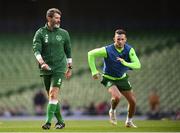 9 October 2018; Republic of Ireland assistant manager Roy Keane and Alan Browne during a training session at the Aviva Stadium in Dublin. Photo by Stephen McCarthy/Sportsfile