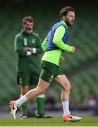 9 October 2018; Harry Arter and Republic of Ireland assistant manager Roy Keane during a training session at the Aviva Stadium in Dublin. Photo by Stephen McCarthy/Sportsfile
