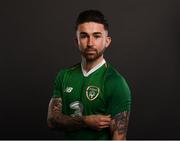 9 October 2018; Sean Maguire of Republic of Ireland poses for a portrait during a squad portrait session at their team hotel in Dublin. Photo by Stephen McCarthy/Sportsfile