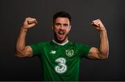 9 October 2018; Scott Hogan of Republic of Ireland poses for a portrait during a squad portrait session at their team hotel in Dublin. Photo by Stephen McCarthy/Sportsfile