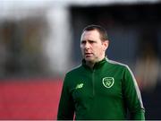 10 October 2018; Republic of Ireland manager Tom Mohan during the UEFA U19 European Championship Qualifying match between Bosnia & Herzegovina and Republic of Ireland at the City Calling Stadium in Longford. Photo by Seb Daly/Sportsfile