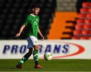 10 October 2018; Troy Parrott of Republic of Ireland shoots to score his side's second goal, from the penalty spot, during the UEFA U19 European Championship Qualifying match between Bosnia & Herzegovina and Republic of Ireland at the City Calling Stadium in Longford. Photo by Seb Daly/Sportsfile
