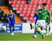 10 October 2018; Troy Parrott of Republic of Ireland during the UEFA U19 European Championship Qualifying match between Bosnia & Herzegovina and Republic of Ireland at the City Calling Stadium in Longford. Photo by Seb Daly/Sportsfile