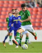10 October 2018; Troy Parrott of Republic of Ireland during the UEFA U19 European Championship Qualifying match between Bosnia & Herzegovina and Republic of Ireland at the City Calling Stadium in Longford. Photo by Seb Daly/Sportsfile
