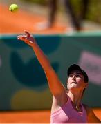 10 October 2018; Georgia Drummy of Team Ireland, from Donnybrook, Dublin, in action during her match with Daniela Vismane of Latvia during the women's singles, round 3 event in Green Park, Buenos Aires, on Day 4 of the Youth Olympic Games in Buenos Aires, Argentina. Photo by Eóin Noonan/Sportsfile