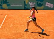 10 October 2018; Georgia Drummy of Team Ireland, from Donnybrook, Dublin, in action during her match with Daniela Vismane of Latvia during the women's singles, round 3 event in Green Park, Buenos Aires, on Day 4 of the Youth Olympic Games in Buenos Aires, Argentina. Photo by Eóin Noonan/Sportsfile