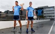 11 October 2018; Dublin stars Chris Crummey, left, and Brian Fenton were on hand today to help Dublin GAA and sponsors AIG Insurance to officially launch the new Dublin jersey at AIG’s head office in Dublin.  Photo by Sam Barnes/Sportsfile