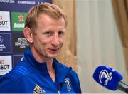 11 October 2018; Head coach Leo Cullen during a Leinster Rugby Press Conference at the InterContinental Hotel, in Ballsbridge, Dublin. Photo by Matt Browne/Sportsfile