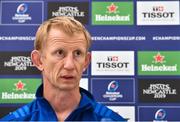 11 October 2018; Head coach Leo Cullen during a Leinster Rugby Press Conference at the InterContinental Hotel, in Ballsbridge, Dublin. Photo by Matt Browne/Sportsfile