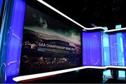 11 October 2018; A general view of the studio ahead of The GAA Championship Draw 2019 at RTÉ Studios in Donnybrook, Dublin. Photo by Piaras Ó Mídheach/Sportsfile