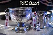 11 October 2018; The Sam Maguire Cup and The Liam Mac Carthy Cup before The GAA Championship Draw 2019 at RTÉ Studios in Donnybrook, Dublin. Photo by Piaras Ó Mídheach/Sportsfile