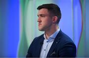 11 October 2018; Galway footballer Damien Comer during The GAA Championship Draw 2019 at RTÉ Studios in Donnybrook, Dublin. Photo by Piaras Ó Mídheach/Sportsfile