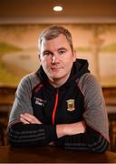 11 October 2018; Newly appointed Mayo football manager James Horan poses for a portrait following a press conference at The Greenway Café in Castlebar, Co. Mayo. Photo by David Fitzgerald/Sportsfile