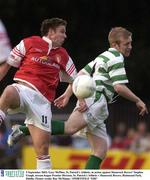 5 September 2003; Gary McPhee, St. Patrick's Athletic, in action against Shamrock Rovers' Stephen Gough. eircom league Premier Division, St. Patrick's Athletic v Shamrock Rovers, Richmond Park, Dublin. Picture credit; Ray McManus / SPORTSFILE *EDI*