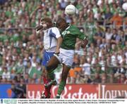 6 September 2003; Clinton Morrison, Republic of Ireland, in action against Russia's Valery Esipov. European Championship Group Ten qualifier, Republic of Ireland v Russia, Lansdowne Road, Dublin. Picture credit; Matt Browne / SPORTSFILE *EDI*