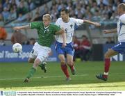 6 September 2003; Damien Duff, Republic of Ireland, in action against Russia's Sergey Ignashevich. European Championship Group Ten qualifier, Republic of Ireland v Russia, Lansdowne Road, Dublin. Picture credit; Damien Eagers / SPORTSFILE *EDI*