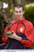 8 September 2003; Chris Adamson, St. Patrick's Athletic goalkeeper, the eircom Soccer Writers Association of Ireland player of the month for August. Malahide, Co. Dublin. Soccer.  Picture credit; David Maher / SPORTSFILE *EDI*
