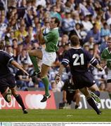 6 September 2003; Girvan Dempsey, Ireland, in action against Scotland's James McLaren (21). RBS World Cup Countdown test, Scotland v Ireland, Murrayfield Stadium, Edinburgh, Scotland. Picture credit; Brendan Moran / SPORTSFILE *EDI*