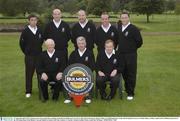 11 September 2003; The Connemara team who reached the semi-finals of the Barton Shield, back row, left to right, Derek McNamara, David Collins, Ger OÕDonnell, Dave Scully, David Stapleton, front row, Paddy Flaherty, Paddy Aspell and Pat OÕRourke pictured at the All-Ireland finals of the Bulmers Cup and Shields in Lisburn Golf Club, Lisburn, Co Antrim, Northern Ireland. Picture credit; Ray McManus / SPORTSFILE *EDI*