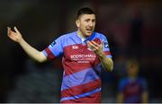 5 October 2018; Seán Brennan of Drogheda United during the SSE Airtricity League Promotion / Relegation Play-off Series 1st leg match between Drogheda United and Shelbourne at United Park, Drogheda, Co. Louth. Photo by Piaras Ó Mídheach/Sportsfile