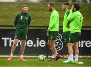 12 October 2018; Republic of Ireland players, from left, James McClean, David Meyler, Jeff Hendrick and Harry Arter during a training session at the FAI National Training Centre in Abbotstown, Dublin. Photo by Stephen McCarthy/Sportsfile