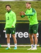 12 October 2018; Jeff Hendrick and team-mate Harry Arter, left, during a Republic of Ireland training session at the FAI National Training Centre in Abbotstown, Dublin. Photo by Stephen McCarthy/Sportsfile