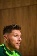12 October 2018; Jeff Hendrick during a Republic of Ireland press conference at the FAI National Training Centre in Abbotstown, Dublin. Photo by Stephen McCarthy/Sportsfile