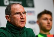 12 October 2018; Republic of Ireland manager Martin O'Neill during a press conference at the FAI National Training Centre in Abbotstown, Dublin. Photo by Stephen McCarthy/Sportsfile