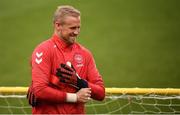 12 October 2018; Kasper Schmeichel during a Denmark training session at the Aviva Stadium in Dublin. Photo by Stephen McCarthy/Sportsfile