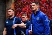 12 October 2018; Jonathan Sexton of Leinster arrives ahead of the Heineken Champions Cup Pool 1 Round 1 match between Leinster and Wasps at the RDS Arena in Dublin. Photo by Ramsey Cardy/Sportsfile