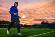 12 October 2018; Jordan Larmour of Leinster ahead of the Heineken Champions Cup Pool 1 Round 1 match between Leinster and Wasps at the RDS Arena in Dublin. Photo by Ramsey Cardy/Sportsfile