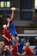 12 October 2018; Ross Molony of Leinster A wins possession in a lineout ahead of Darren O'Shea of Munster A during the Celtic Cup Round 6 match between Leinster A and Munster A at Energia Park in Dublin. Photo by Matt Browne/Sportsfile