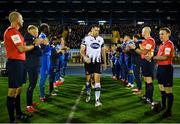 12 October 2018; Dundalk captain Brian Gartland leads his side to the pitch, through a guard of honour formed by the Waterford players and officials, prior to the SSE Airtricity League Premier Division match between Waterford and Dundalk at the RSC in Waterford. Photo by Seb Daly/Sportsfile