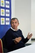 12 October 2018; Kerry football manager Peter Keane during a press conference at the Kerry GAA Centre of Excellence in Currans, Co. Kerry. Photo by Diarmuid Greene/Sportsfile