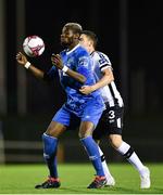 12 October 2018; Ismahil Akinade of Waterford in action against Dean Jarvis of Dundalk during the SSE Airtricity League Premier Division match between Waterford and Dundalk at the RSC in Waterford. Photo by Seb Daly/Sportsfile