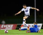 12 October 2018; Michael Duffy of Dundalk in action against Gavan Holohan of Waterford during the SSE Airtricity League Premier Division match between Waterford and Dundalk at the RSC in Waterford. Photo by Seb Daly/Sportsfile