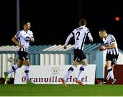 12 October 2018; Ronan Murray of Dundalk, right, celebrates after scoring his side's second goal during the SSE Airtricity League Premier Division match between Waterford and Dundalk at the RSC in Waterford. Photo by Seb Daly/Sportsfile