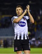 12 October 2018; Brian Gartland of Dundalk claps the supporters following his side's victory during the SSE Airtricity League Premier Division match between Waterford and Dundalk at the RSC in Waterford. Photo by Seb Daly/Sportsfile